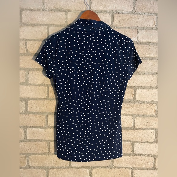 DKNY Black/White Polka Dots Faux Wrap - Picture 2 of 5